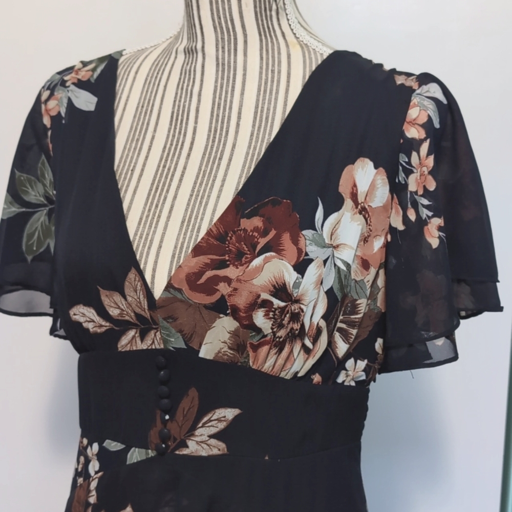 Lulu flouncy long dress